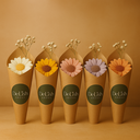 DeLish Aroma™ DaisyBloom Flower Candle – Handcrafted Scented Soy Wax Floral Gift | Set of 1