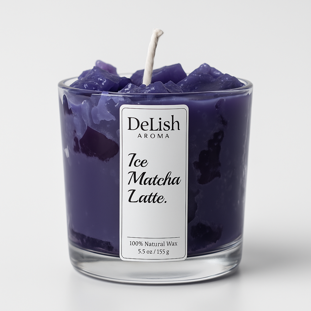 DeLish Aroma Lavender Latte Candle | votives Candle with Scented |Perfect for Home Decor Lighting Gifting | Soy Wax