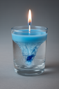Ocean Swirl Gel Candle – Blue Wax Water Vortex Scented Jar by DeLish Aroma Candles