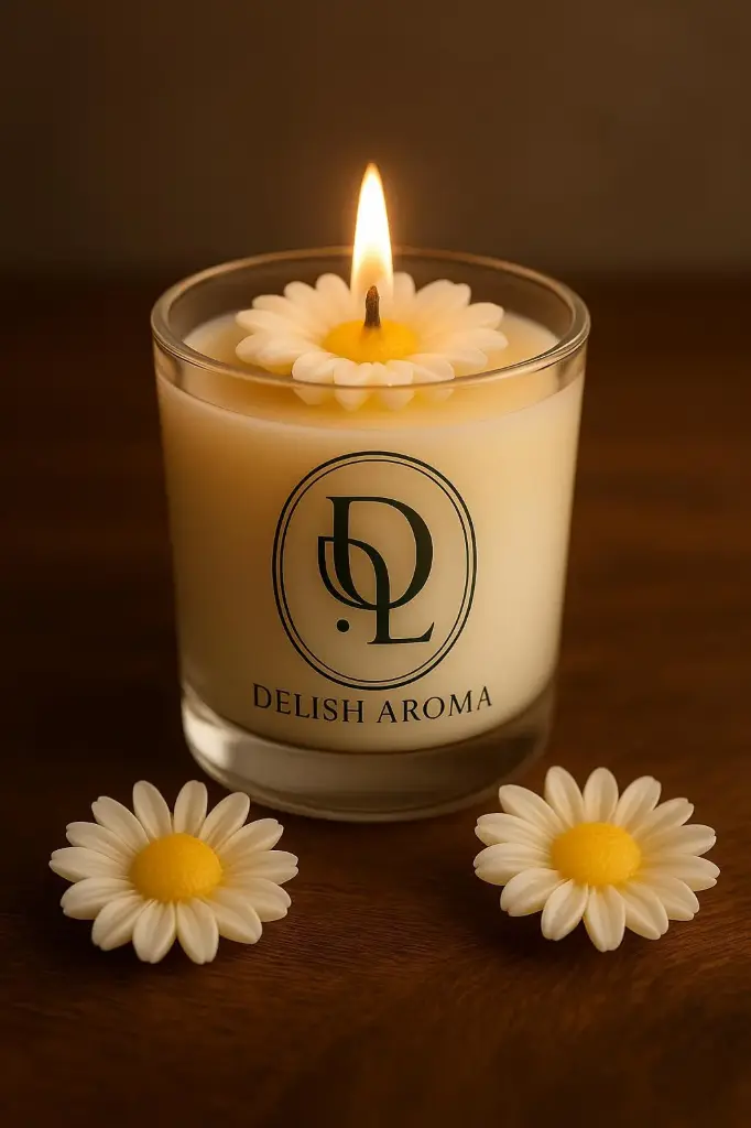 Delish Aroma™ | Jasmine Bliss Soy Wax Scented Candle – Luxury Floral Aroma for Home & Gifting